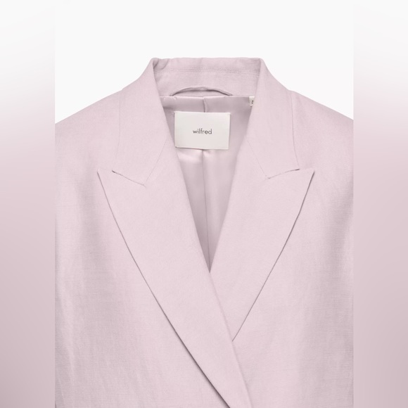 Aritzia wilfred lilac linen destiny blazer sz 0 new - Picture 9 of 16